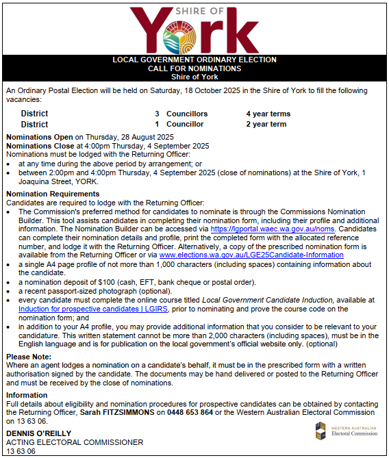 Call for Nominations