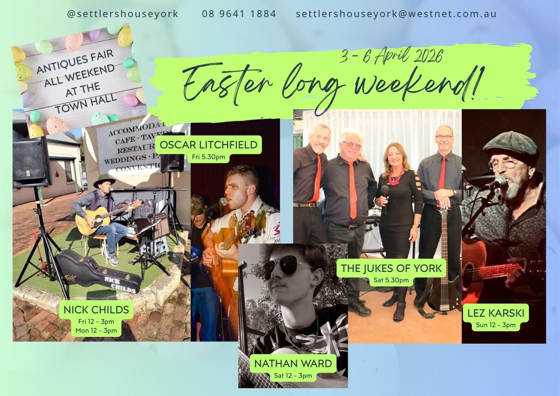 Live Entertainment for the Easter Long Weekend!