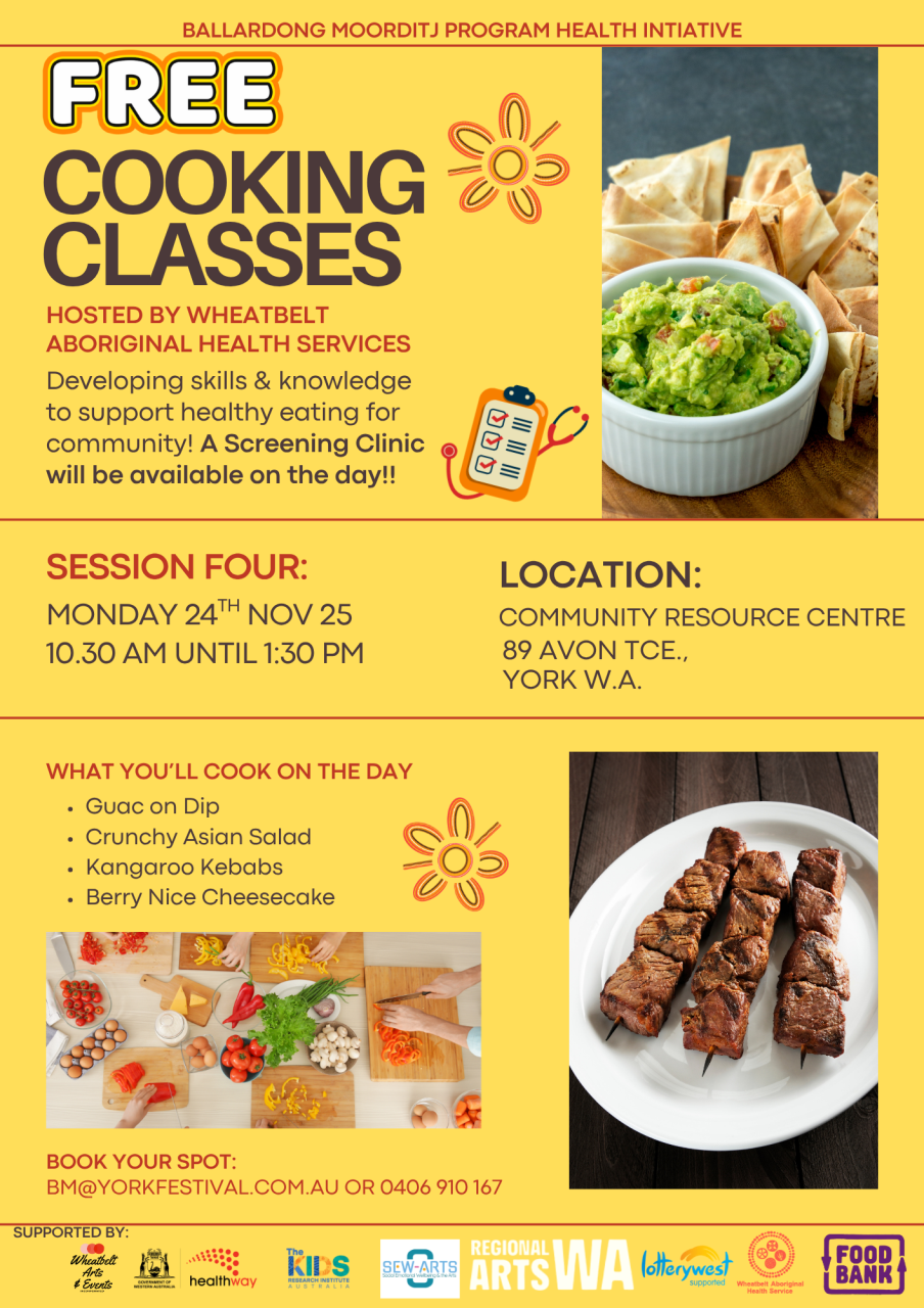 Foodbank Nom Cooking Classes presented by Wheatbelt Aboriginal Health