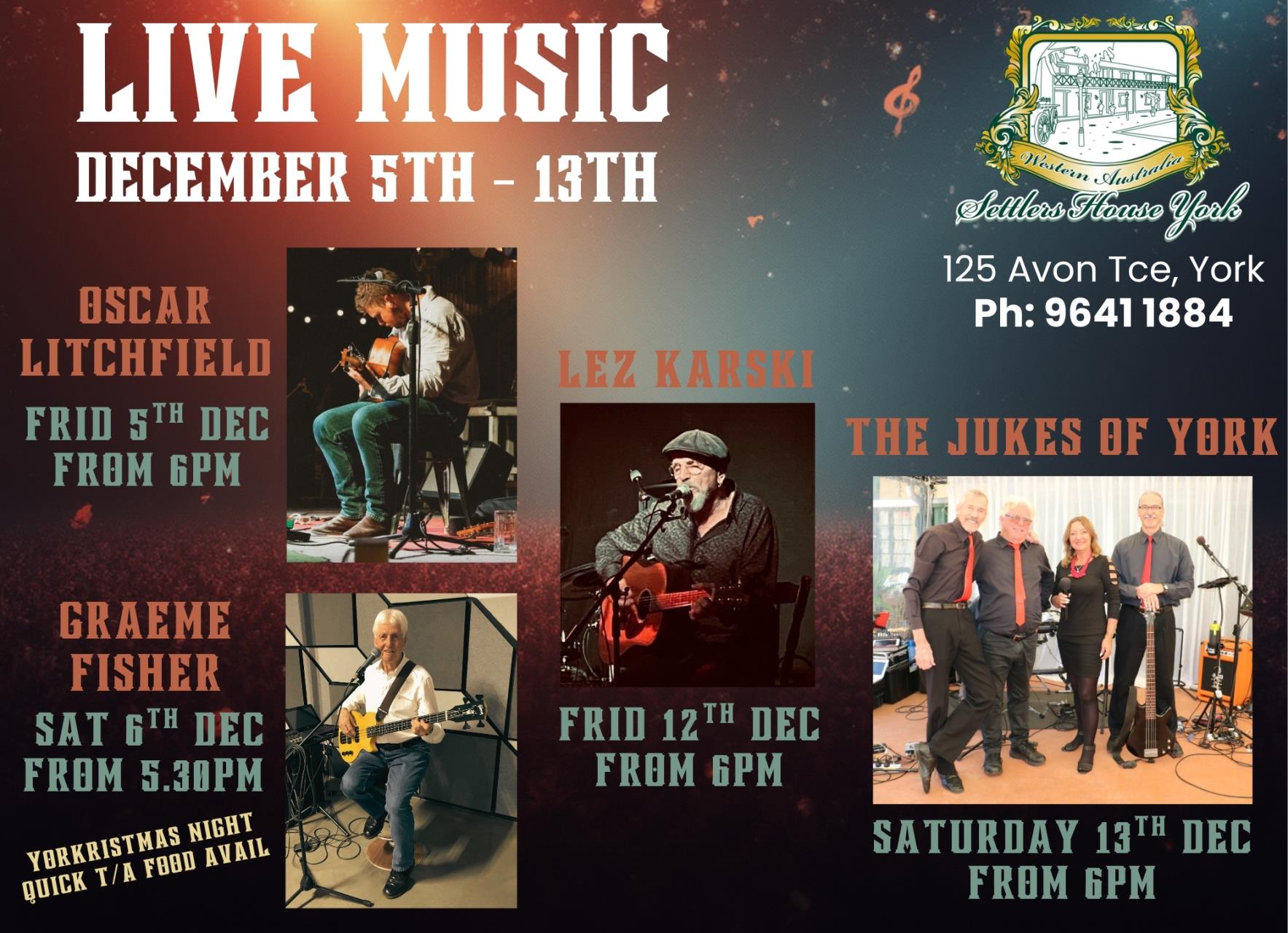 Live Entertainment - Settlers House