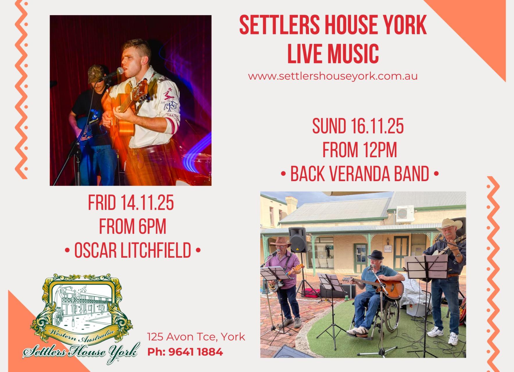 Live Entertainment Settlers House