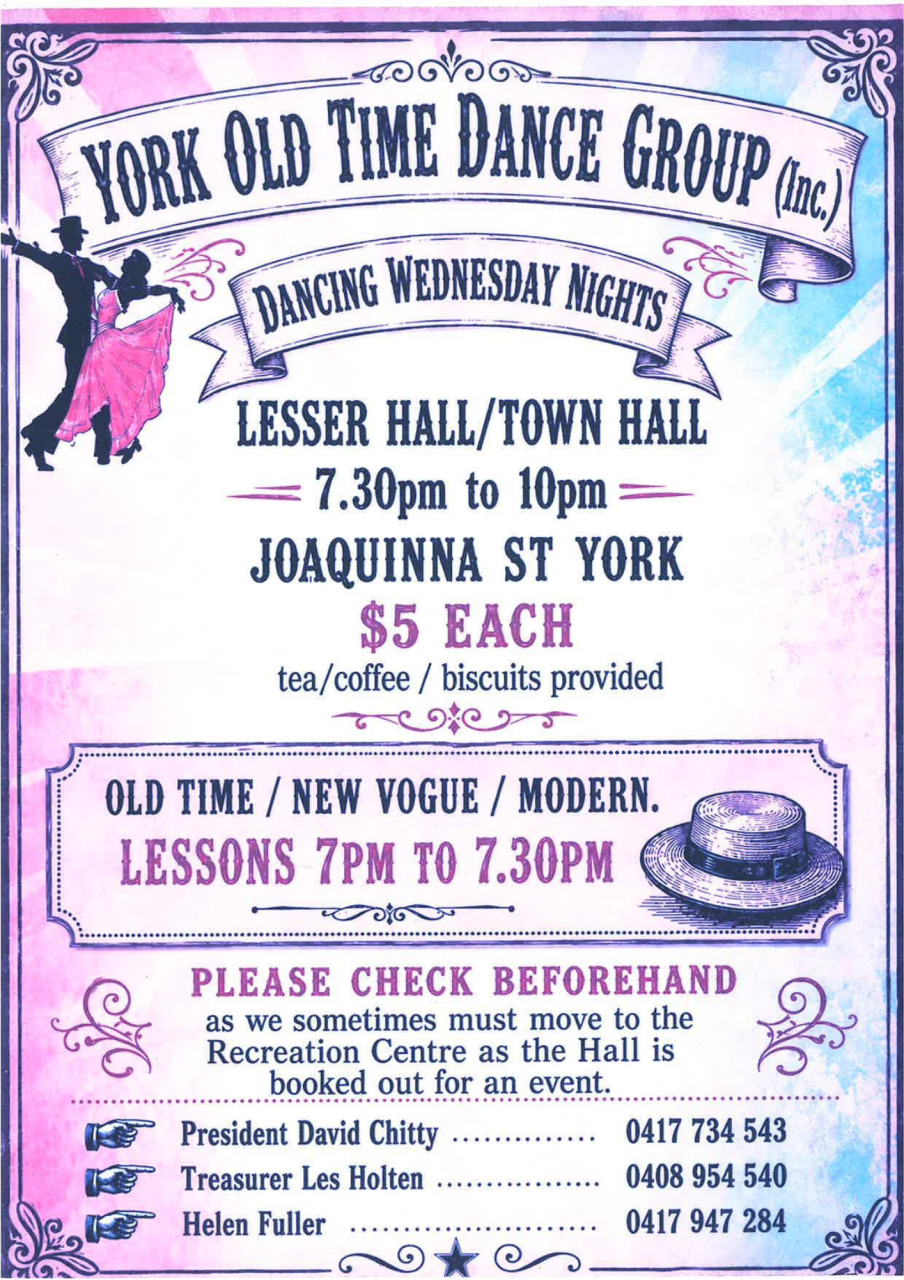 York Old Time Dance Group - Dancing Every Wednesday Night