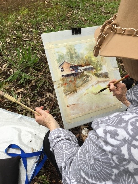 Pencil and Brush at the Residency