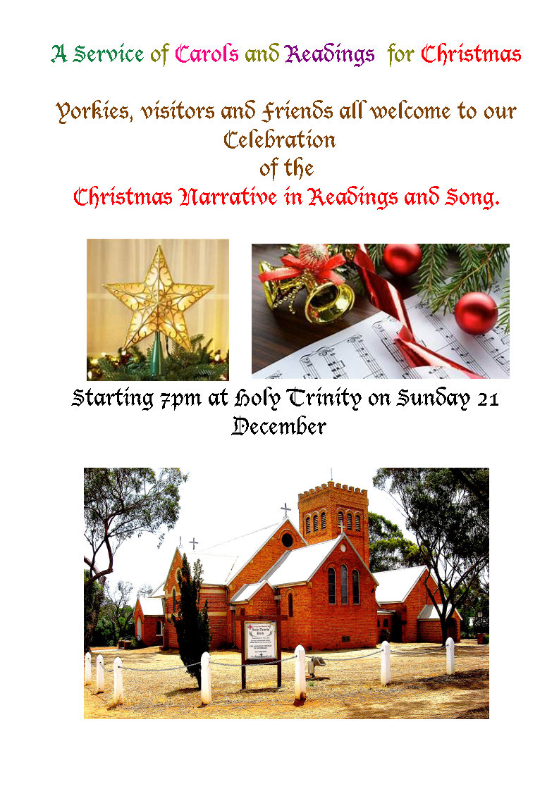 A Service of Carols and Readings for Christmas at the Holy Trinity
