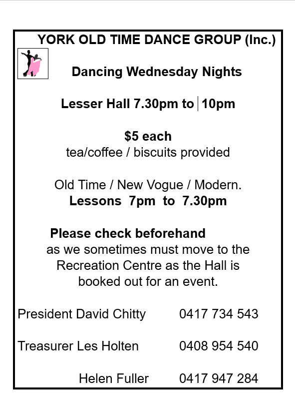 York Old Time Dance Group - Dancing Every Wednesday Night